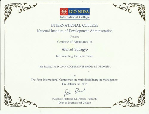 sertificate from Intern Conference-NIDA 2015